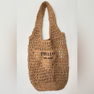Tan Woven Tote Bag-NEW
